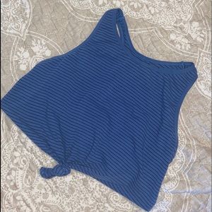 Aerie Front Knot High Neck Crop Top/Bralette